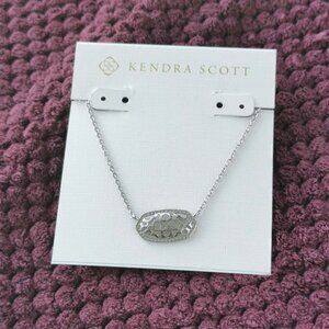 Kendra Scott Silver Silver Filigree Elisa Pendant Necklace NEW